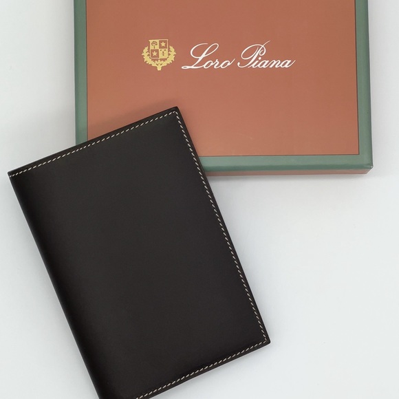 Loro Piana Other - NEW Loro Piana Dark Brown Leather Passport Holder with Box Unisex- NWOT